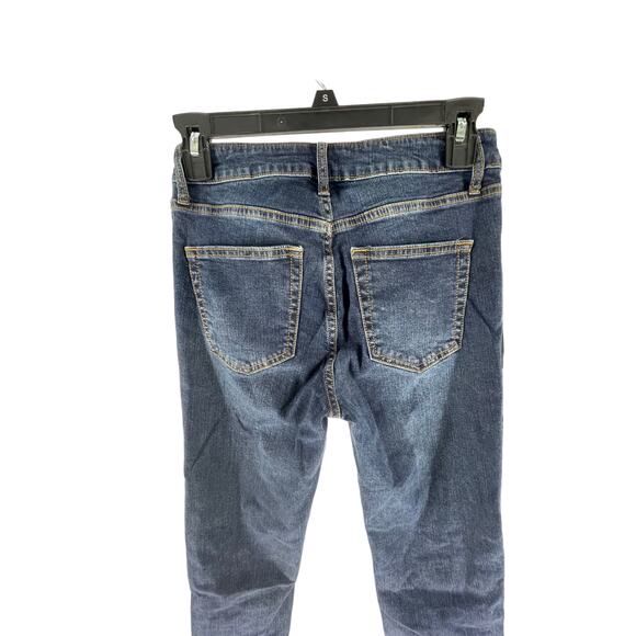 Wild Fable Dark Wash Blue Distressed Denim Skinny Jeans Women's Size 0 - Picture 6 of 11